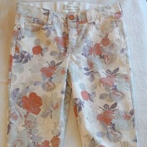 Vintage America Floral Women Jeans - Cream, Orange, Purple